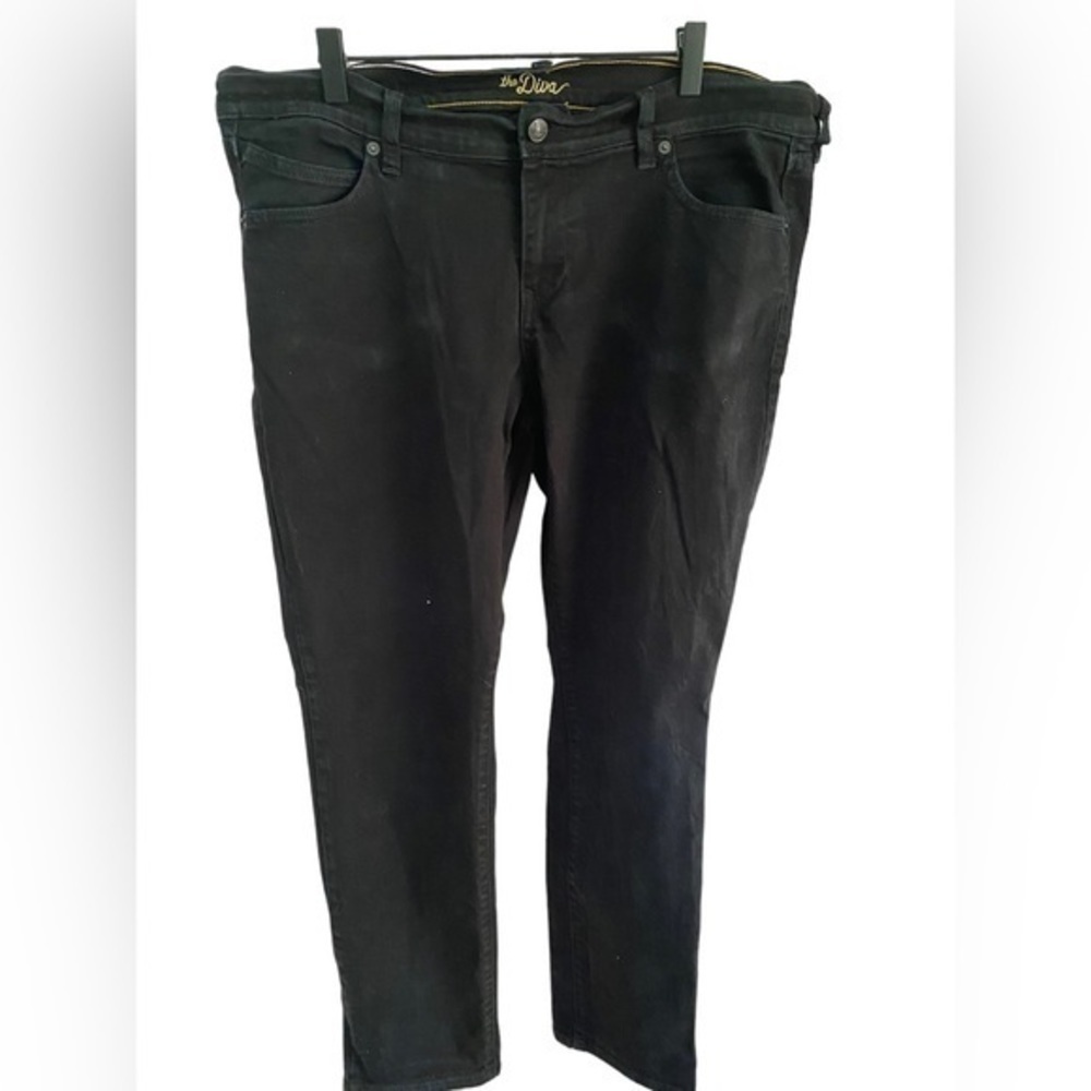 Old Navy - The Diva women’s midrise straight leg black jeans  size 14 - Picture 7 of 10